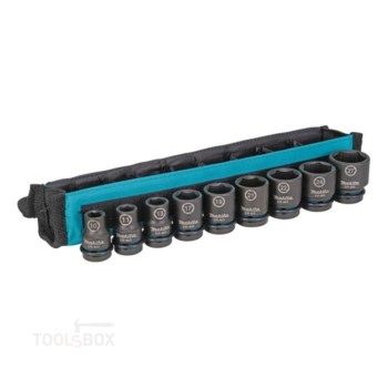 Комплект ударни вложки - Makita, Impact Black, 1/2, 10-27 мм, E-16617