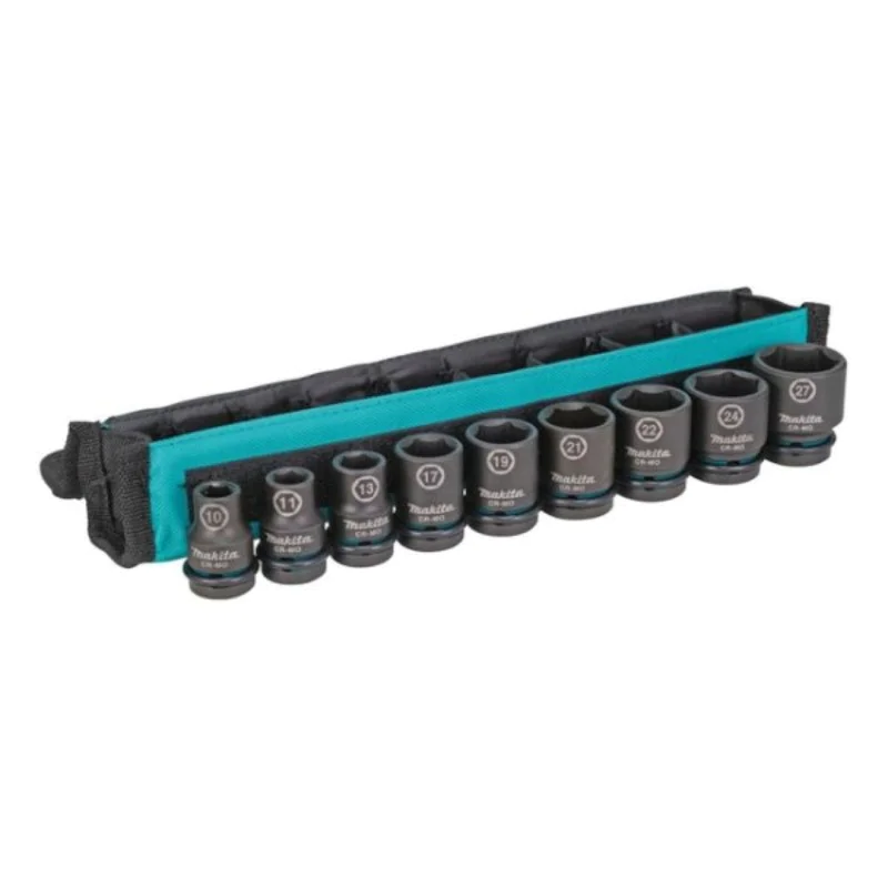 Комплект ударни вложки - Makita, Impact Black, 1/2, 10-27 мм, E-16617