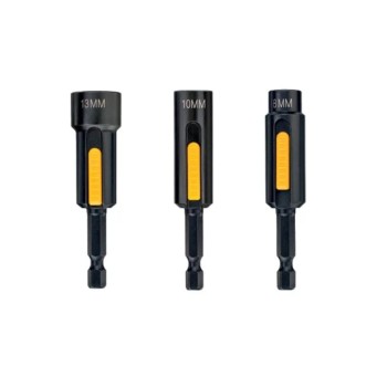 Hex Magnetic Adapter - DeWalt, 3-piece cleanable hexagonal magnetic nut/socket driver set 8 10 13 mm, DT7460-QZ