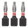 Ударни битове Milwaukee SHOCKWAVE TORX TX BO8, 25 mm, 3 бр
