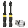 Driver Bit Set - Dewalt, Magnetic Adapter and 2 PH2 Bits 50 mm, DT70536T-QZ