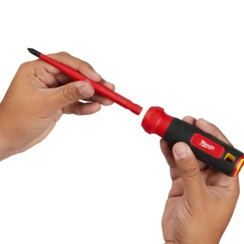 Изолирана многобитова отвертка Milwaukee 4 в 1 VDE TORX, в калъф, 4932493658