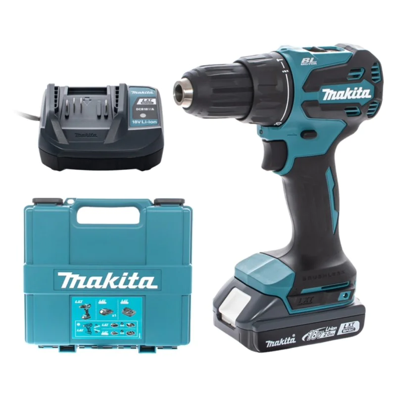 Акумулаторна ударна бормашина - Makita, DHP490WV, 18 V, 65 Nm, DHP490WV