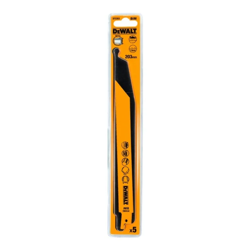 Ножове за саблен трион - DeWALT, за метал, комплект 5 бр., DT2353-QZ