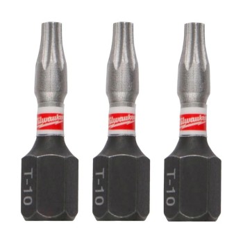 Ударен бит - Milwaukee, SHOCKWAVE TORX TX BO10, 25 mm, 3 бр., 4932500372