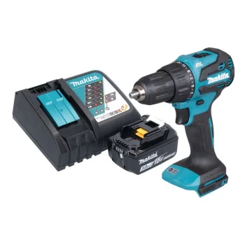 Комплект комби акумулаторен ударен винтоверт Makita DHP490, 18V LXT, 65 Nm, с батерия 3.0 Ah и бързо зарядно