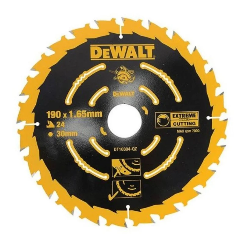 Диск за циркуляр - DeWALT, HM за дърво, 190x30x1.65 мм, 24 зъба, DT10304
