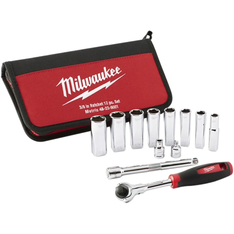 Комплект вложки Milwaukee 3/8", 12 части, метрични, 48229001
