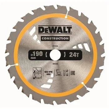 Циркулярен диск за дърво DeWalt DT1944, 190 х 30 мм, 24 T