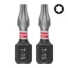 Ударни битове - Milwaukee, SHOCKWAVE TORX TX15, 4932500362