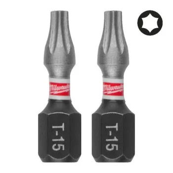 Impact Bits - Milwaukee, SHOCKWAVE TORX TX15, 4932500362