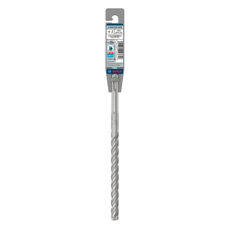 Bosch PRO SDS plus-5X Hammer Drill Bit, 12 × 150 × 210 mm, 2608833906