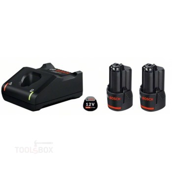 Комплект батерии - Bosch, 2x GBA 12V 3.0Ah с зарядно GAL 12V-40, 1600A019RD