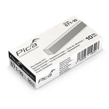 Pica 571 Welder's Chalk, 10 × 10 × 100 mm, 10 Pcs, 571-10