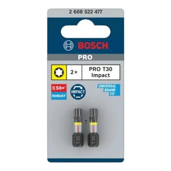 Битове за винтоверт Bosch PRO Impact T30 2608522477, 25 мм, 2 бр.