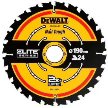 Диск за циркуляр - DeWALT, HM за дърво, 190x30x1.65 мм, 24 зъба, DT10304