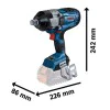 Cordless wrench Bosch GDS 18V-1600 HC 06019M1002