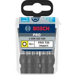 Битове Bosch PRO Torx Impact T25 55 мм 2 бр. - 2608522531