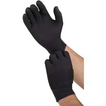 Grippaz Black Nitrile Fish Scale Texture Disposable Gloves GRIPPAZ-XL 50 pcs.