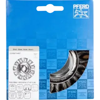 PFERD POS wire brush RBG 11512/M14 CT ST 0.50 HD 43312007 for angle grinder