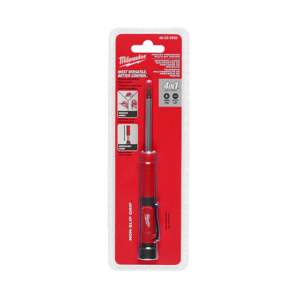 Milwaukee Precision 4 in 1 Screwdriver 48222932 - Pocket Multibit