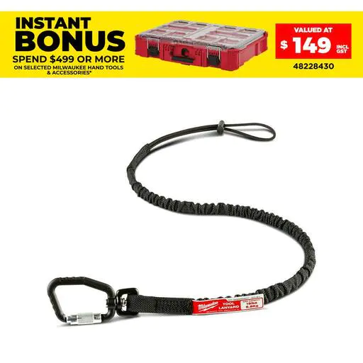 Milwaukee tool safety strap 4932471353 - locking, up to 15.8 kg