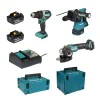 Комплект акумулаторни машини Makita DLX3195JX1 LXT 18V с 3 безчеткови инструмента