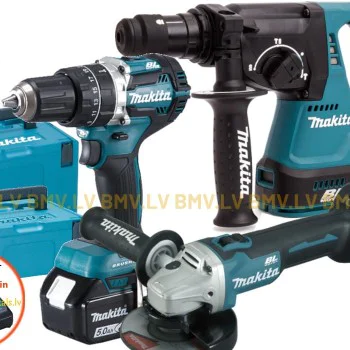 Комплект акумулаторни машини Makita DLX3195JX1 LXT 18V с 3 безчеткови инструмента