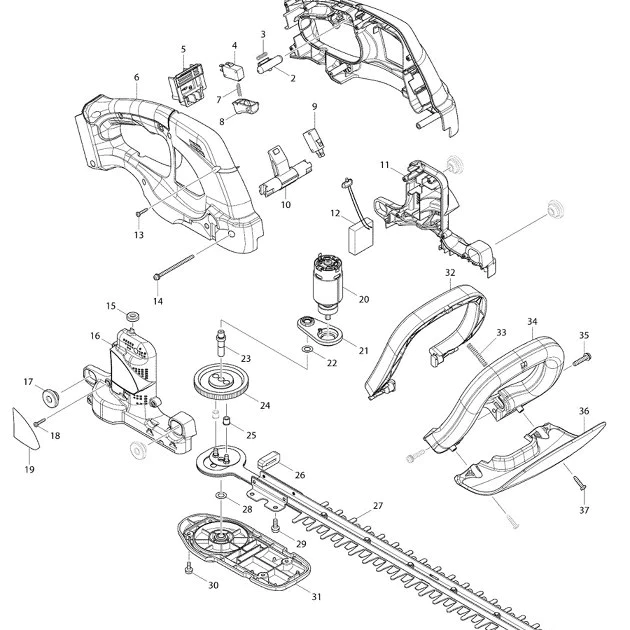 Акумулаторен храсторез Makita UH522D 520 мм