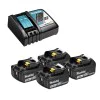 Rechargeable Makita BL1830 battery 4pcs + charger DC18RC, 18V