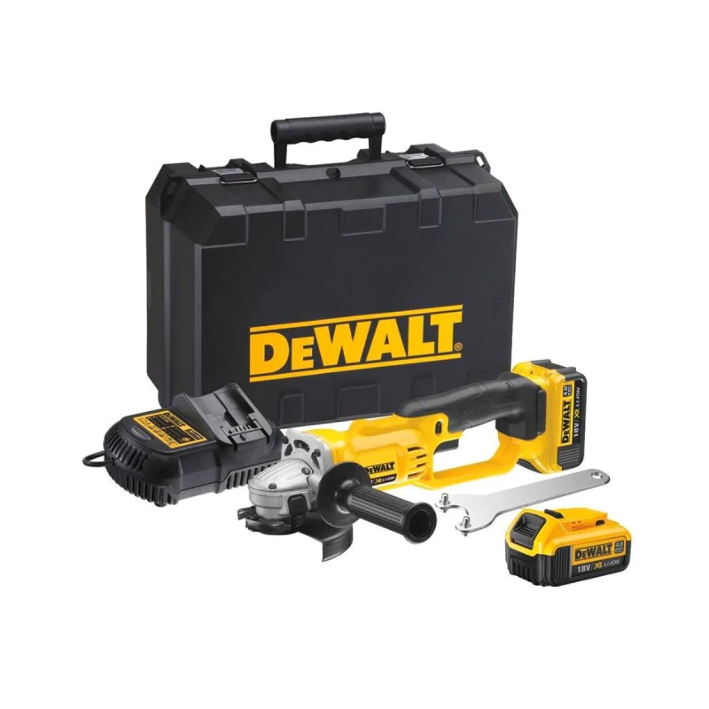 Cordless angle grinder DeWALT DCG412M2, 18V, 125 mm, 4 Ah