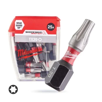 Накрайници/ битове Milwaukee 4932430875 / 25 Piece ShockWave Impact Duty TX20 x 25mm