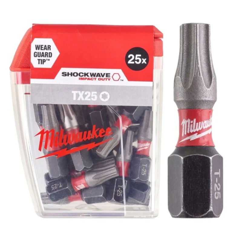Milwaukee bits / bits 4932430880 / 25 Piece ShockWave Impact Duty TX25 x 25mm