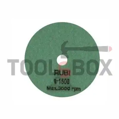 Diamond grinding wheel for granite, marble, stone and rock materials with Velcro back, P1500 / Rubi 62975