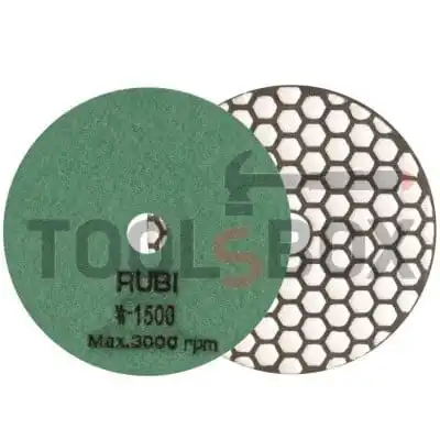 Diamond grinding wheel for granite, marble, stone and rock materials with Velcro back, P1500 / Rubi 62975