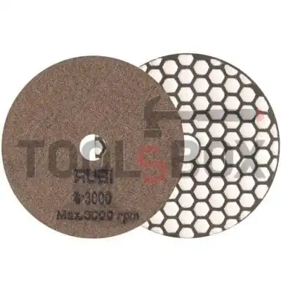 Diamond grinding wheel for granite, marble, stone and rock materials with Velcro back, P3000, Rubi 62976