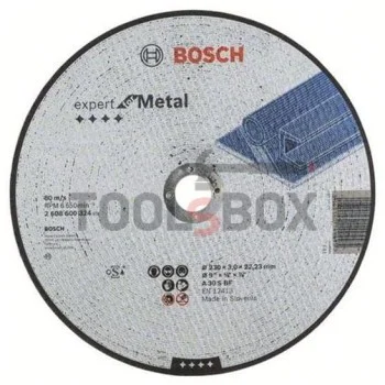 Диск за рязане на метал-прав Bosch A 30 S BF ф230 mm, 3,0 mm / 2608600324