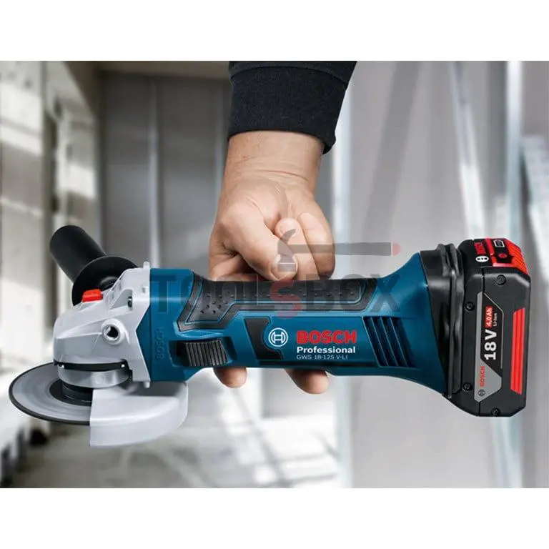 Cordless angle grinder Bosch GWS 18-125 V-LI Professional, 125 mm, 060193A308