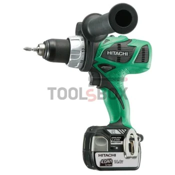 Винтоверт акумулаторен HITACHI DS14DBL, 14.4 V, 4.0 Ah 68 Nm-TW