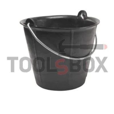 Black plastic bucket 12 L / Rubi 88776