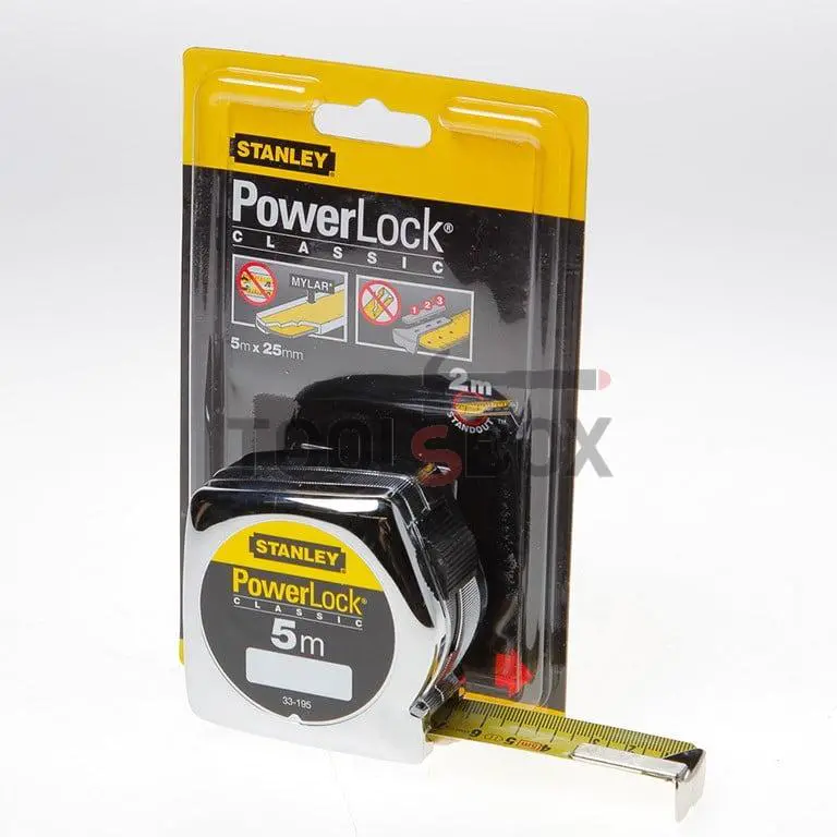 Ergonomic tape measure with chrome STANLEY 0-33-195 5.0 m