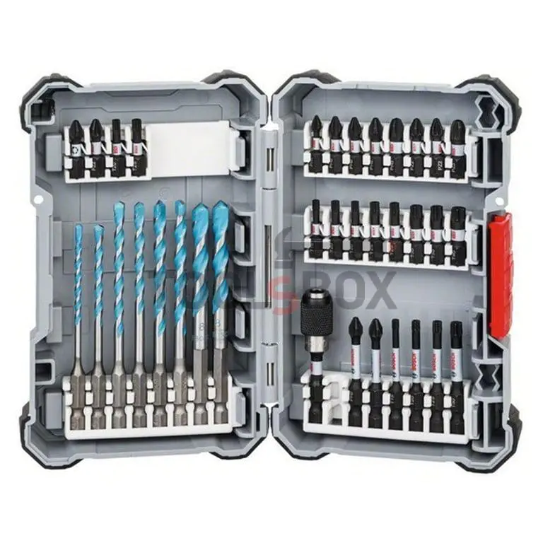 Bosch Impact Control Multi Construction Installation Kit, bits and drill bits, with 6-wall shank 35 pieces / 2608577147