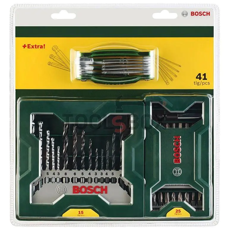 Bosch mounting set, bits and drill bits 41 pieces