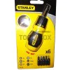 Magnetic screwdriver and bits setSTANLEY 7 pcs 0-66-358