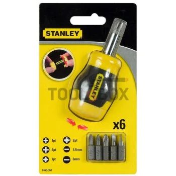 Отвертка магнитна Stanley 0-66-357 с накрайници SB,PH,PZ 7 бр