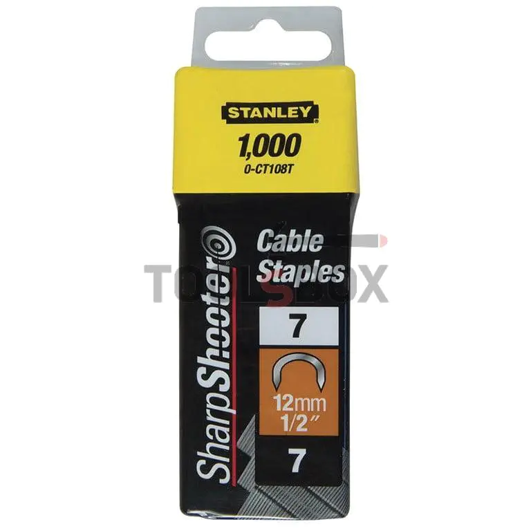 Cable clamps Stanley 1-CT108T Type 7, 12 mm, 1000 pcs,