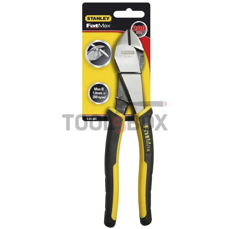 Cutting pliers side reinforced curved STANLEY 200 mm 0-89-861