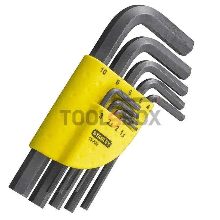 L-shaped wrench 6 mm, set STANLEY 9 pcs 1-13-929