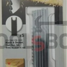 Ножове за зеге Black&Decker X20005-XJ , 5бр , HCS , за дърво