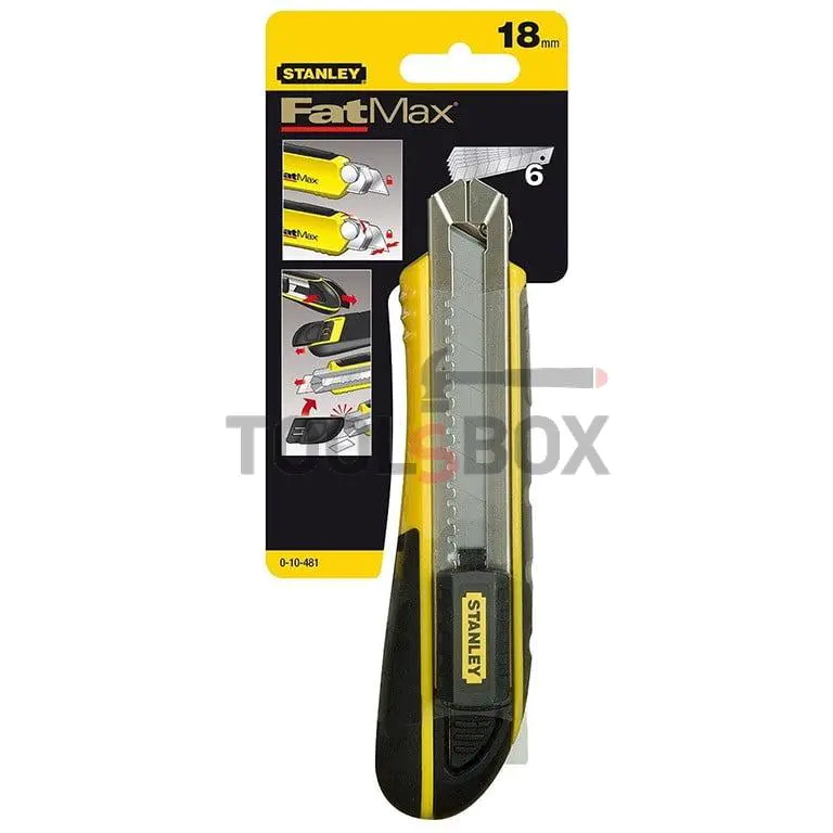 Plastic model knife with metal guide STANLEY 0-10-481 180 x 18 mm